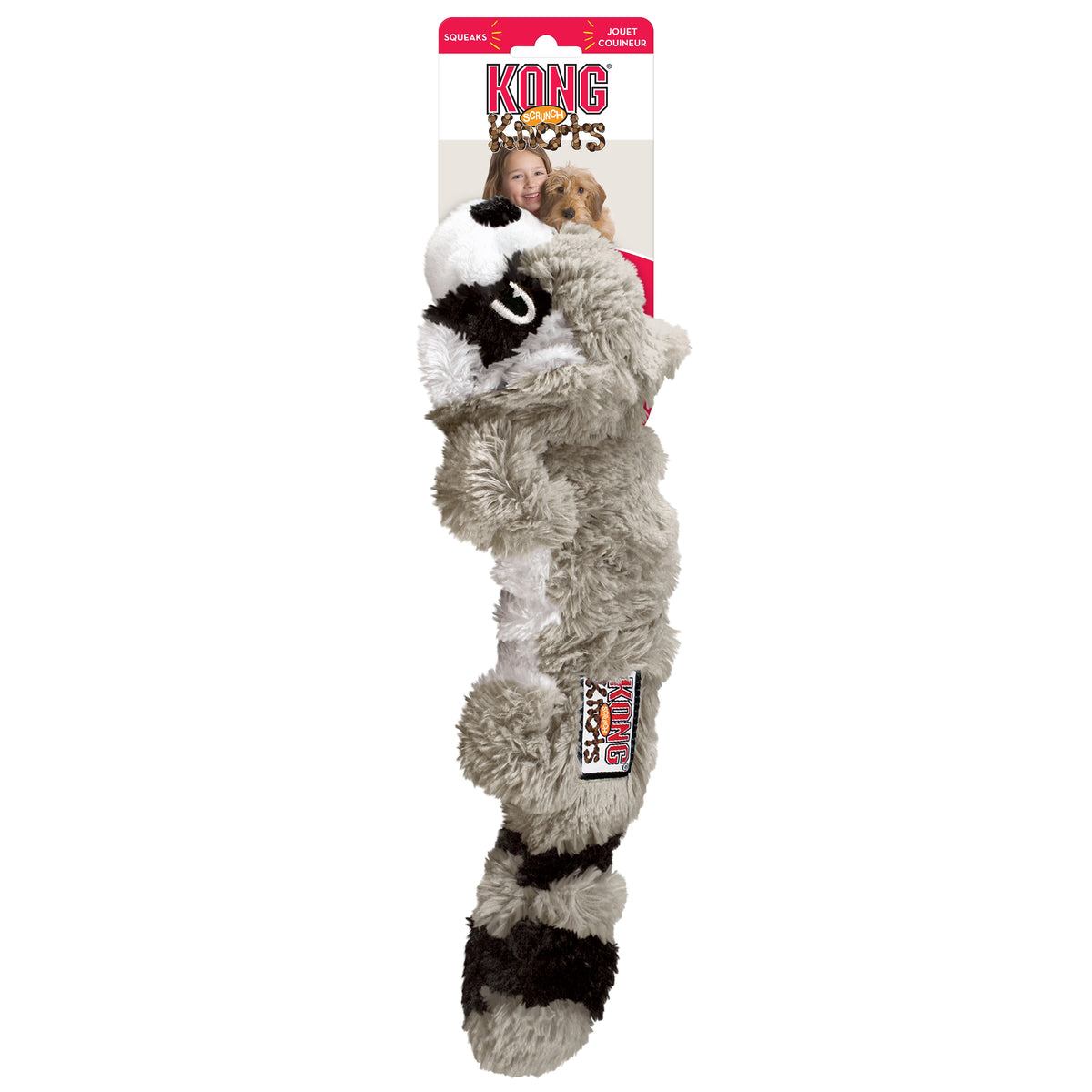 KONG® Scrunch Knots Raccoon Dog Rope Toy Medium/Large