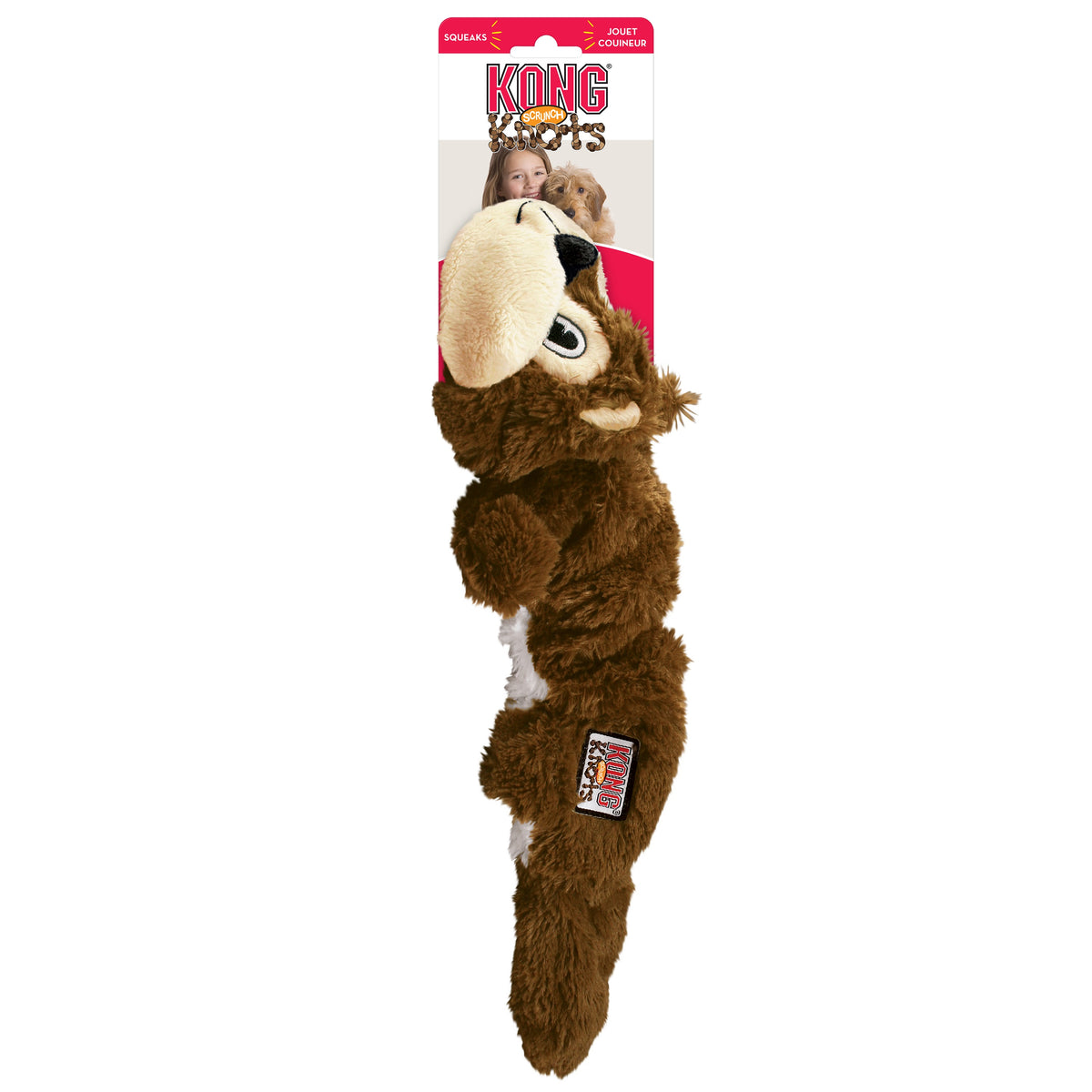 KONG® Scrunch Knots Squirrel Dog Rope Toy Medium/Large