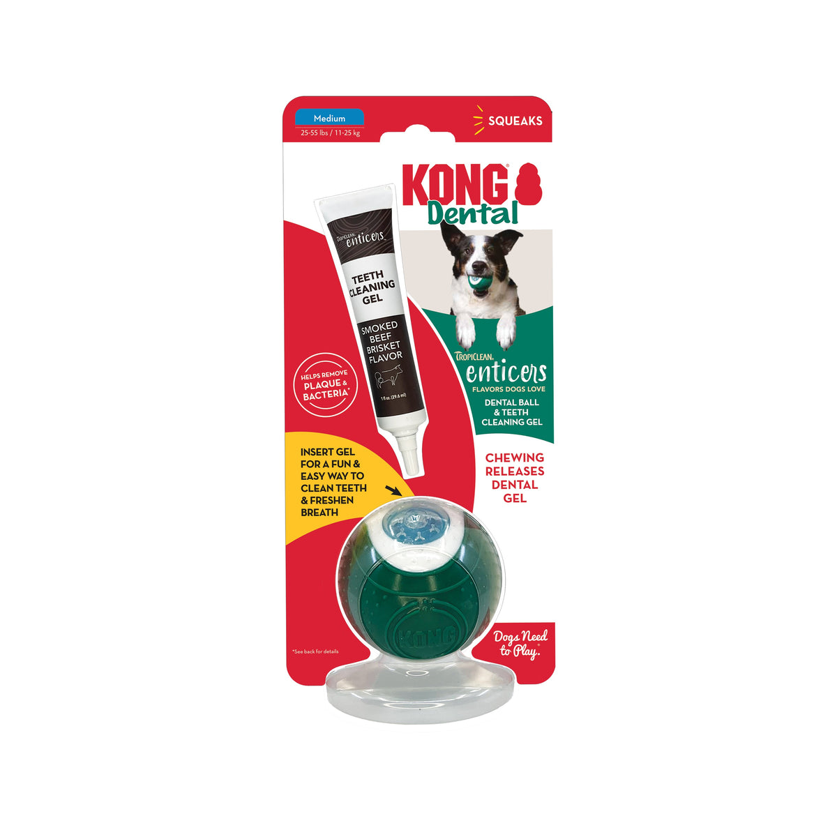 KONG® Dental Ball Dog Chew Toy Medium