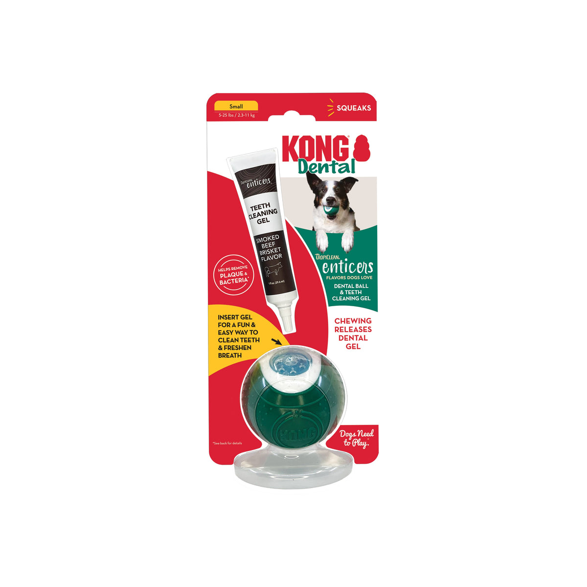 KONG® Dental Ball Dog Chew Toy Small