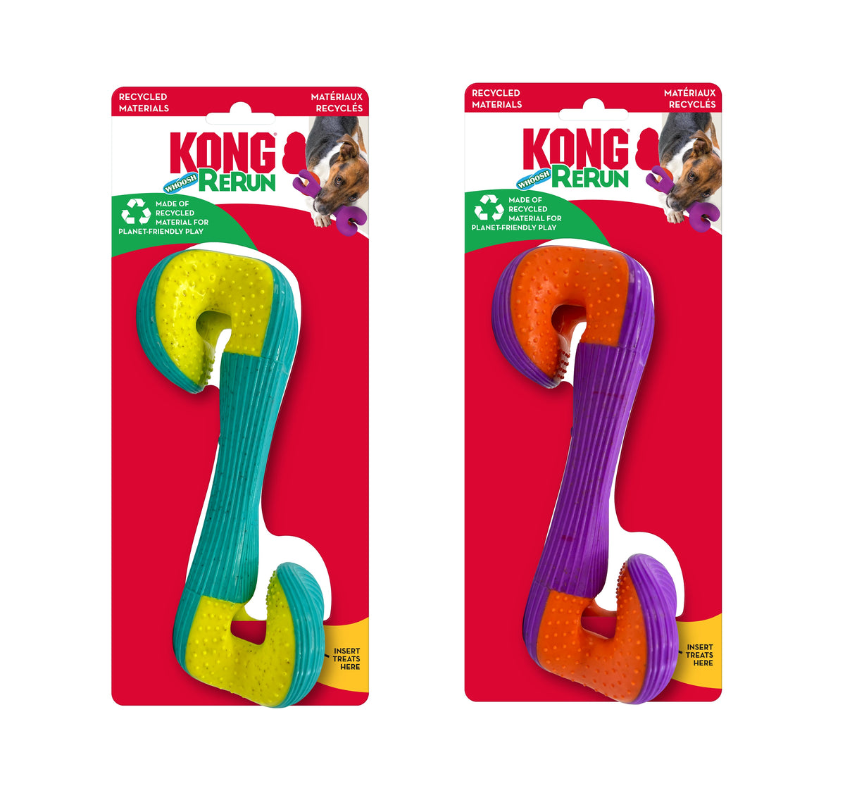 KONG® Rerun Whoosh Bone Dog Fetch Toy Assorted Medium/Large