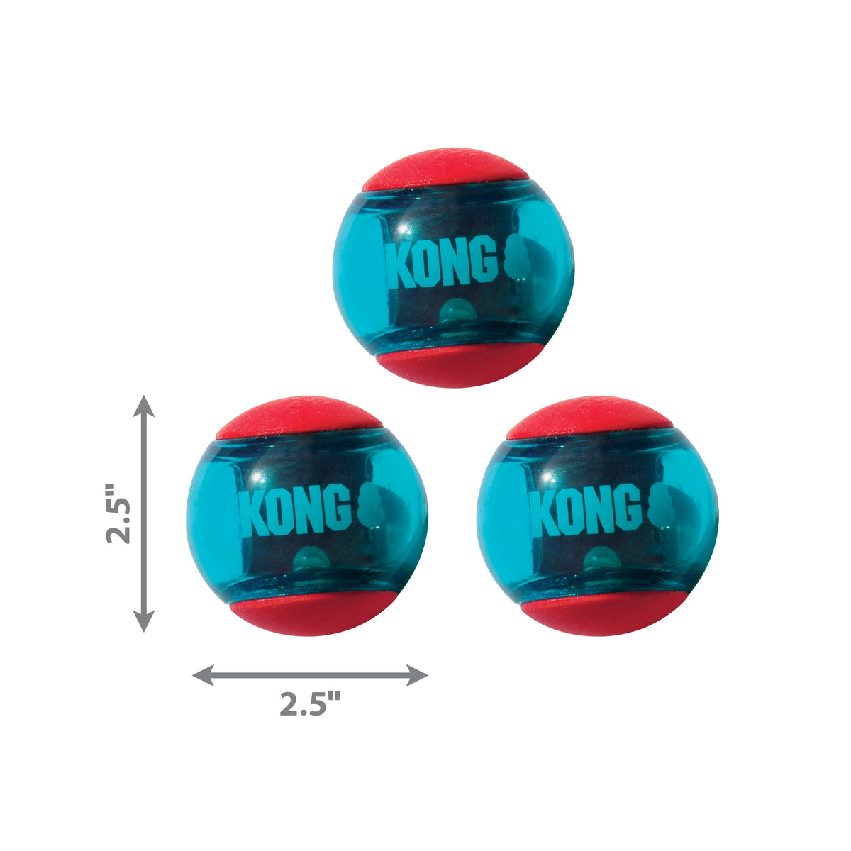 KONG® Squeezz Action Ball Dog Chew Toy Red Medium
