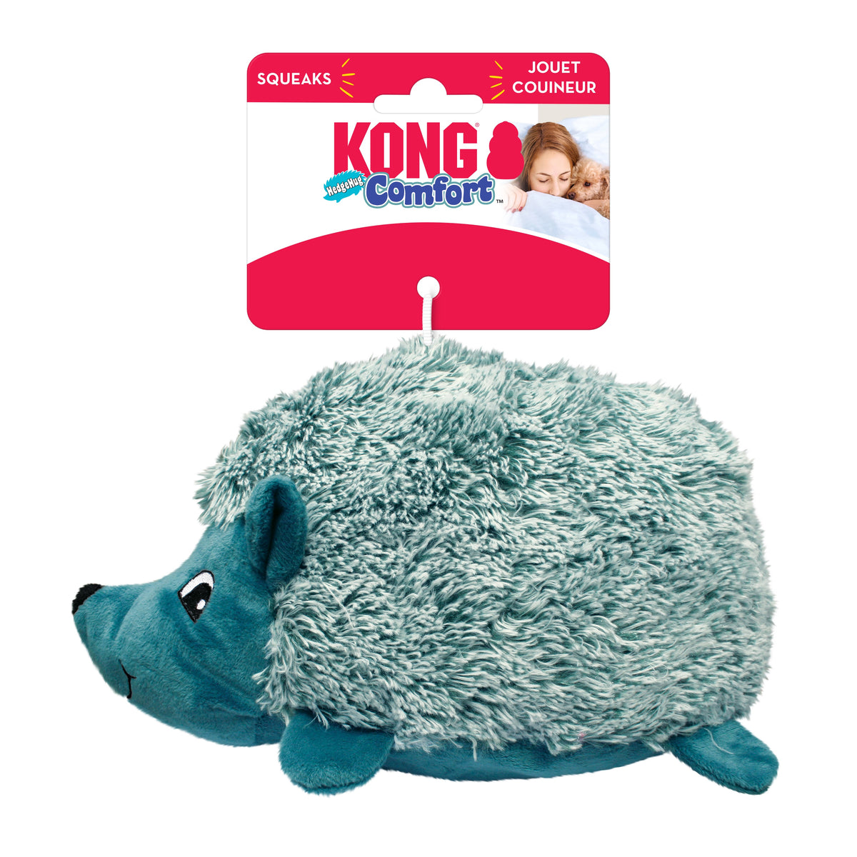 KONG® Comfort HedgeHug Dog Plush Toy Assorted Medium