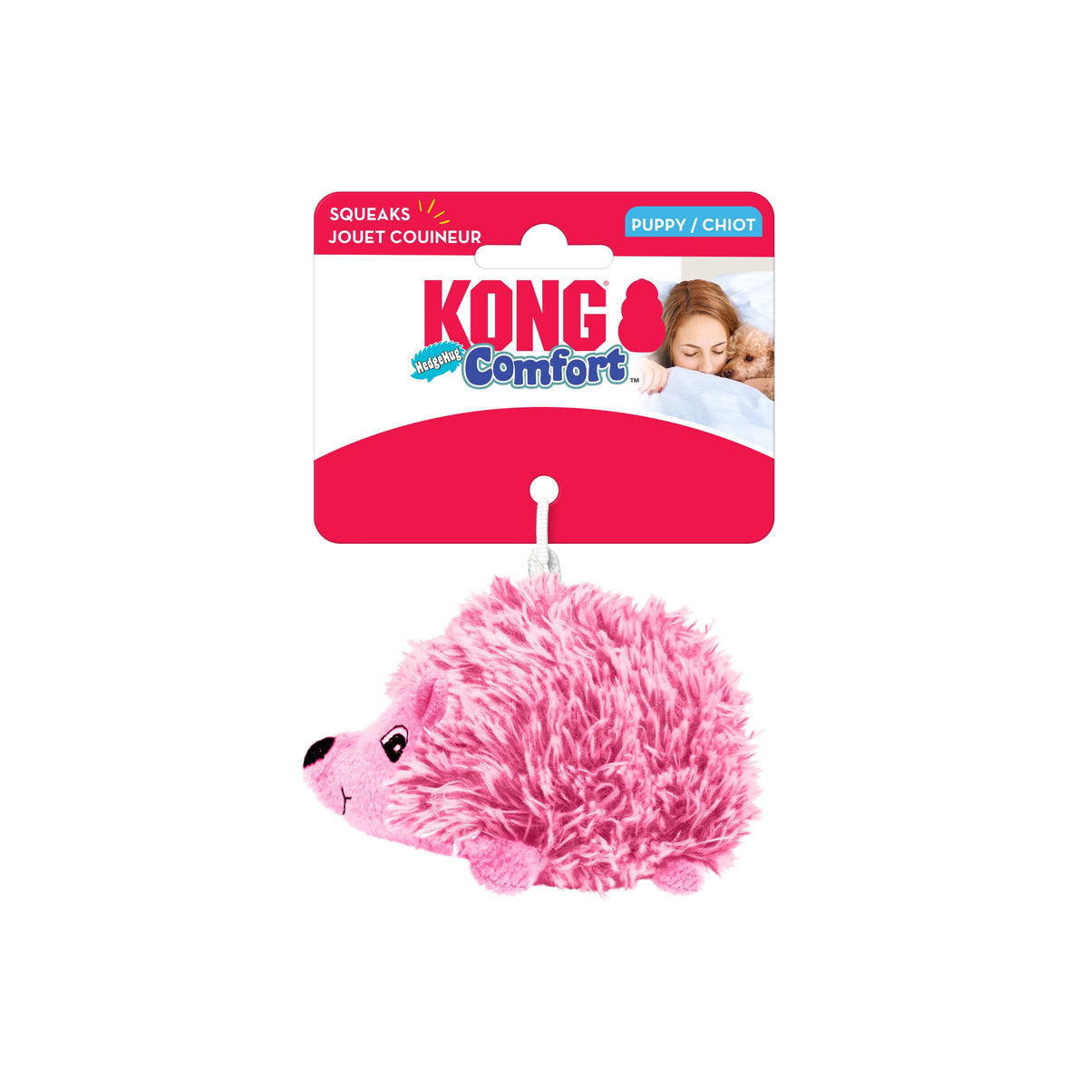 KONG® Comfort HedgeHug Puppy Dog Plush Toy Assorted XS