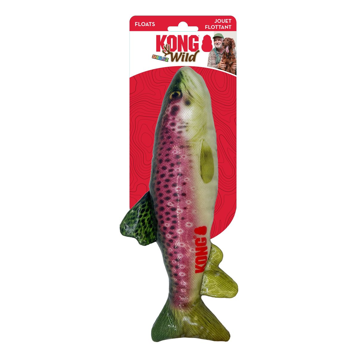 KONG® Wild Shieldz Trout Dog Chew Toy Medium