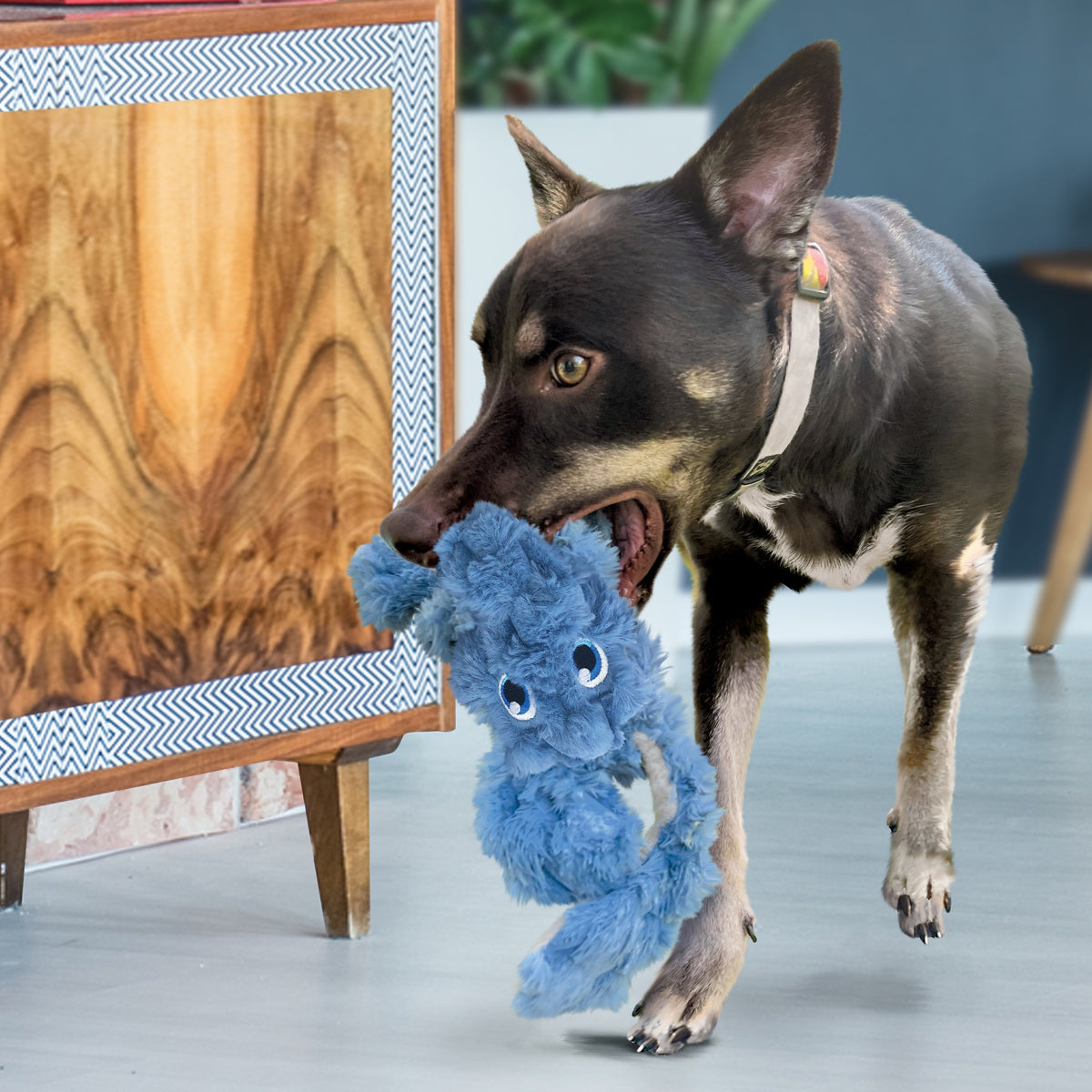 KONG® Scrumplez Elephant Dog Plush Toy Medium