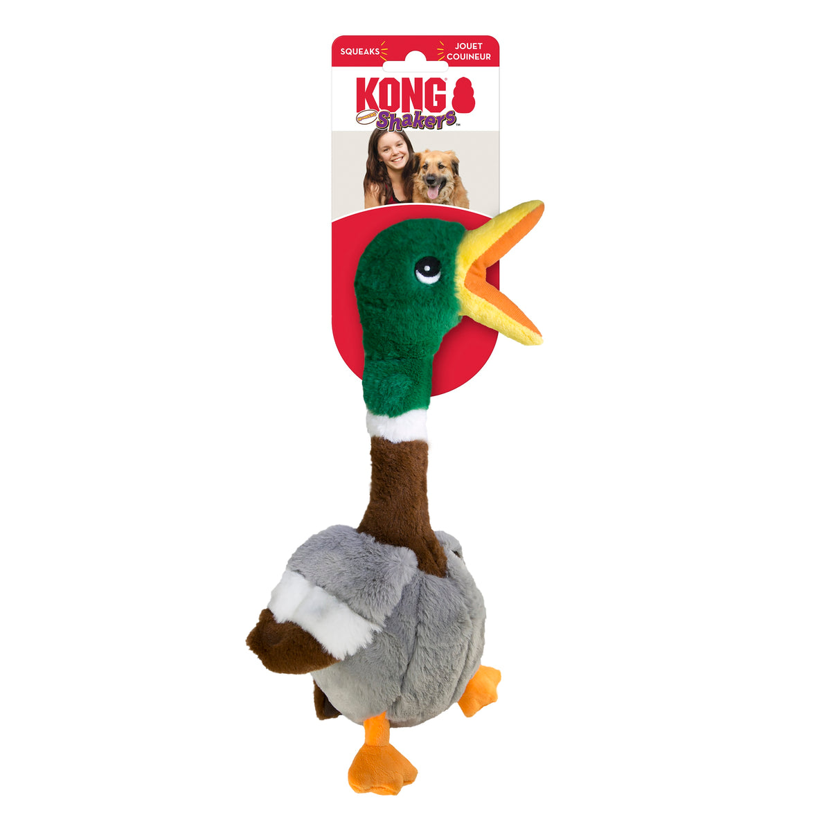 KONG® Shakers™ Honkers Duck Dog Plush Toy Large