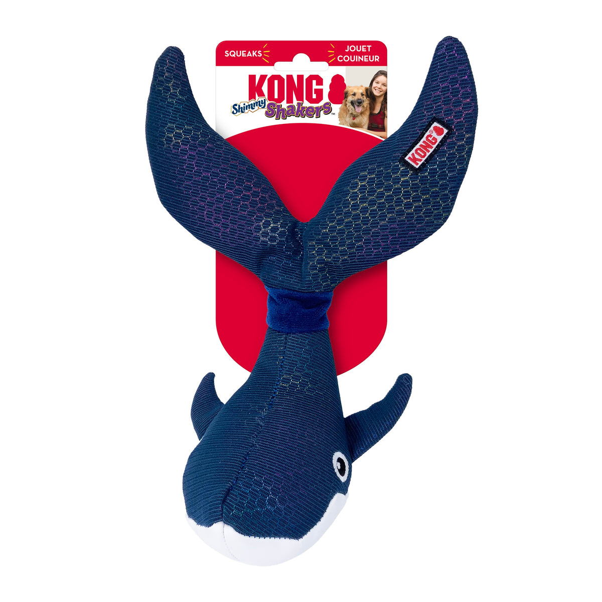 KONG® Shakers™ Shimmy Whale Dog Plush Toy Medium