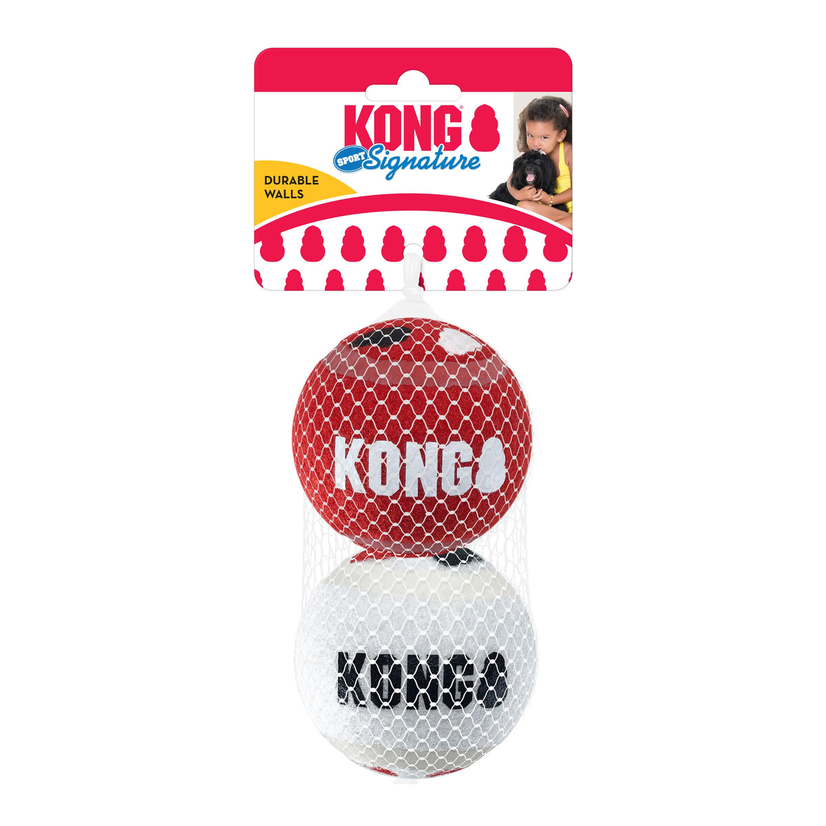 KONG® Signature Sport Balls Dog Fetch Toy Large 2pk