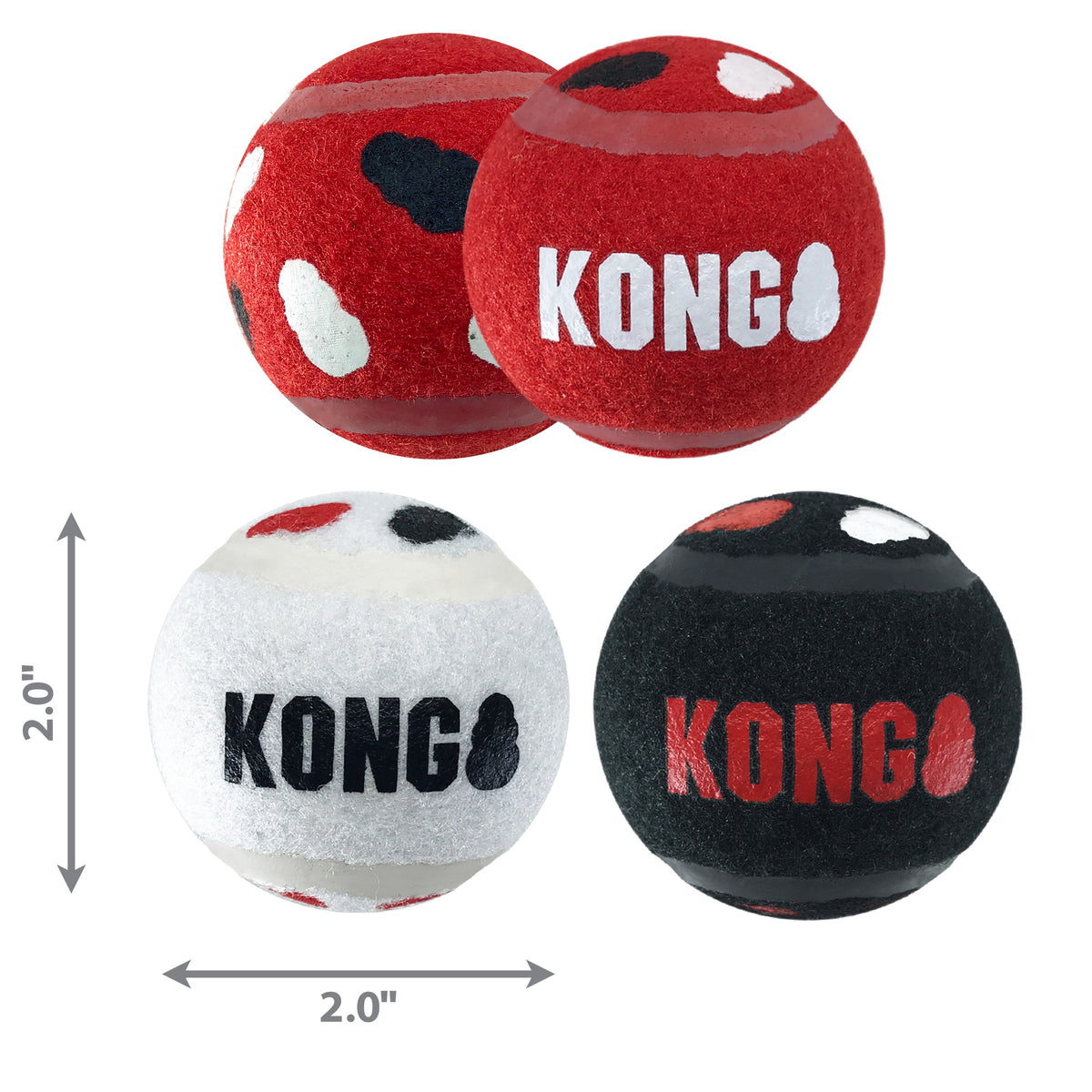 KONG® Signature Sport Balls Dog Fetch Toy Small 3pk