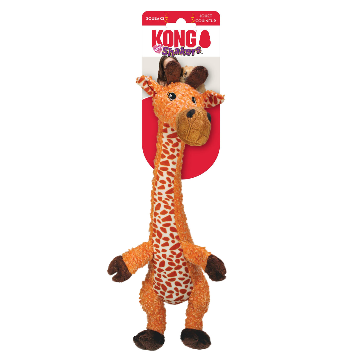 KONG® Shakers™ Luvs Giraffe Dog Plush Toy Small