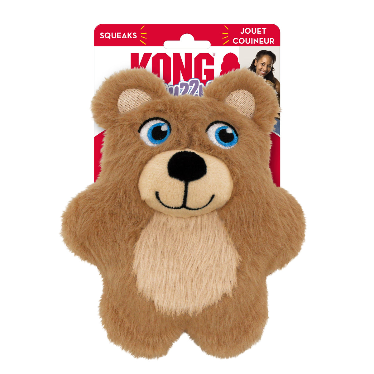 KONG® Snuzzles Kiddos Teddy Bear Dog Plush Toy Small