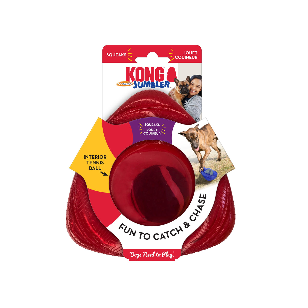 KONG® Jumbler™ Flinger Dog Enrichment Toy Assorted Small/Medium