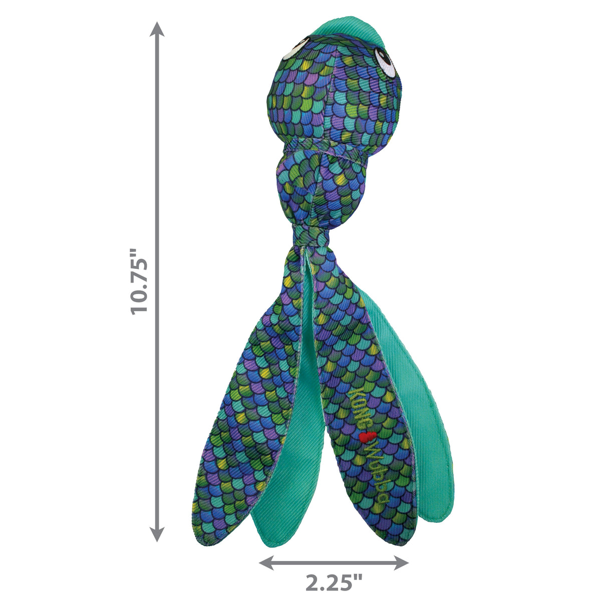 KONG® Wubba Finz Dog Tug Toy Blue Small