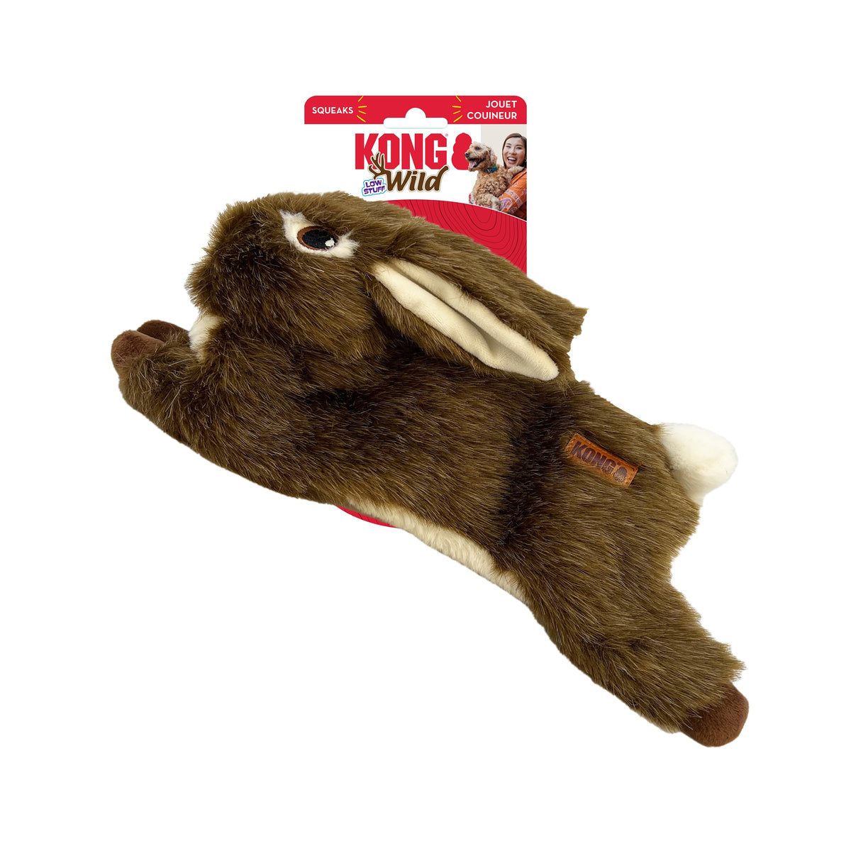 KONG® Wild Low Stuff Rabbit Dog Plush Toy Medium
