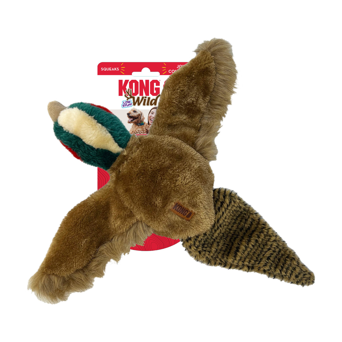 KONG® Wild Low Stuff Pheasant Dog Plush Toy Medium