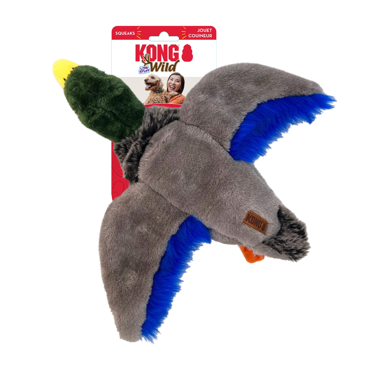 KONG® Wild Low Stuff Mallard Dog Plush Toy Medium