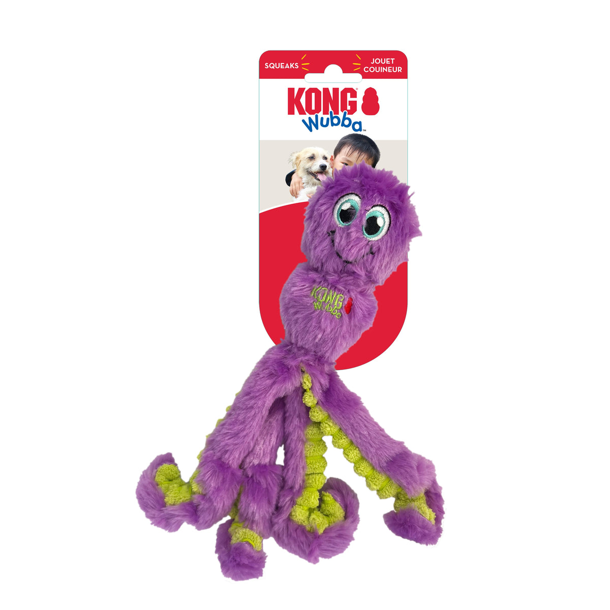 KONG® Wubba Octopus Dog Tug Toy Assorted Large