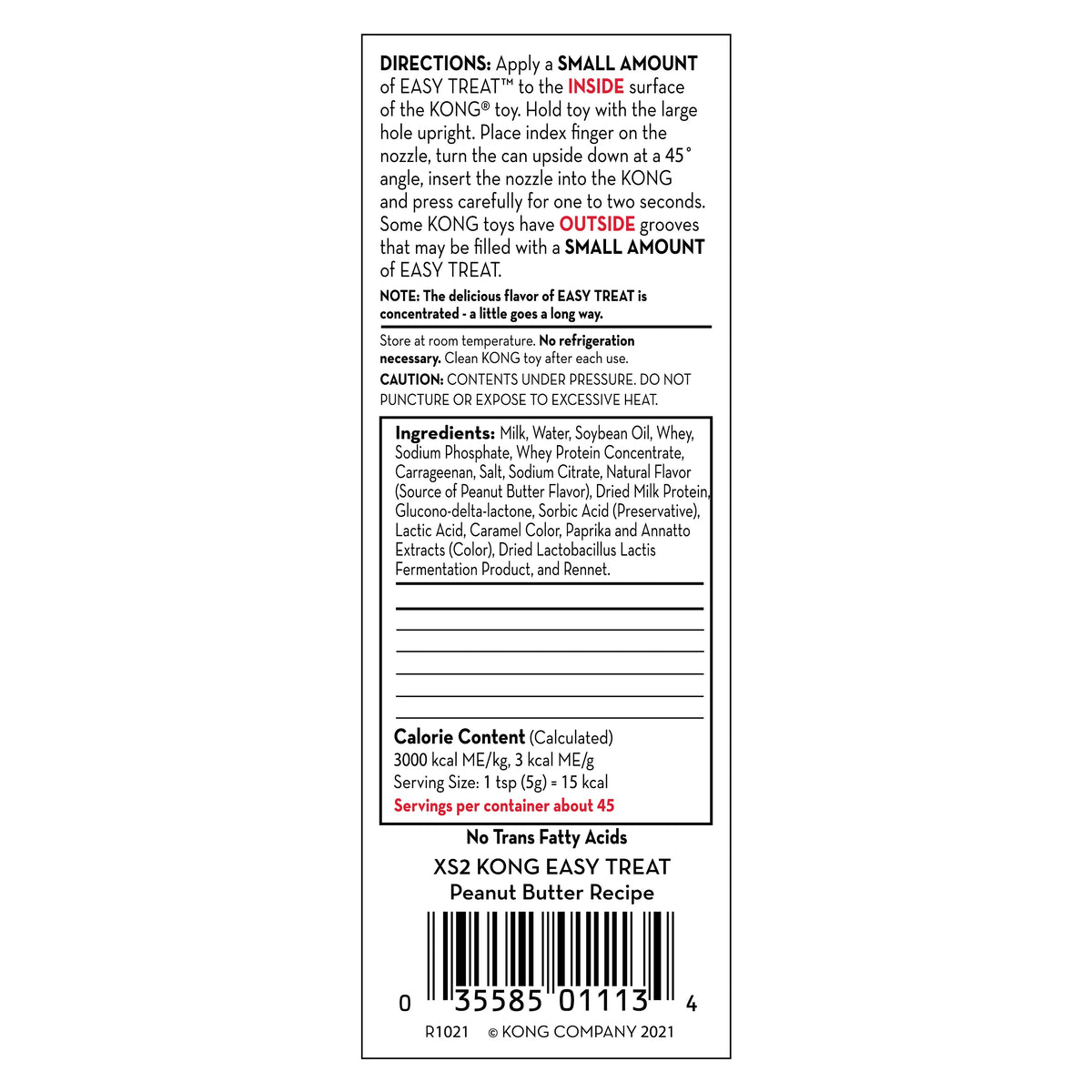 KONG® Easy Treat® Peanut Butter 8 oz
