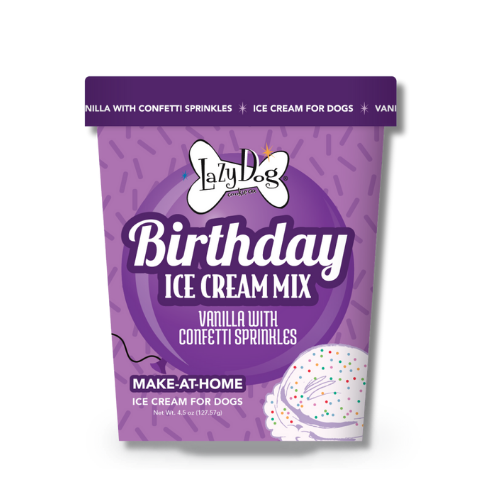 Lazy Dog Make at Home Birthday Ice Cream Mix w/Sprinkles Dog Treat 4.5oz