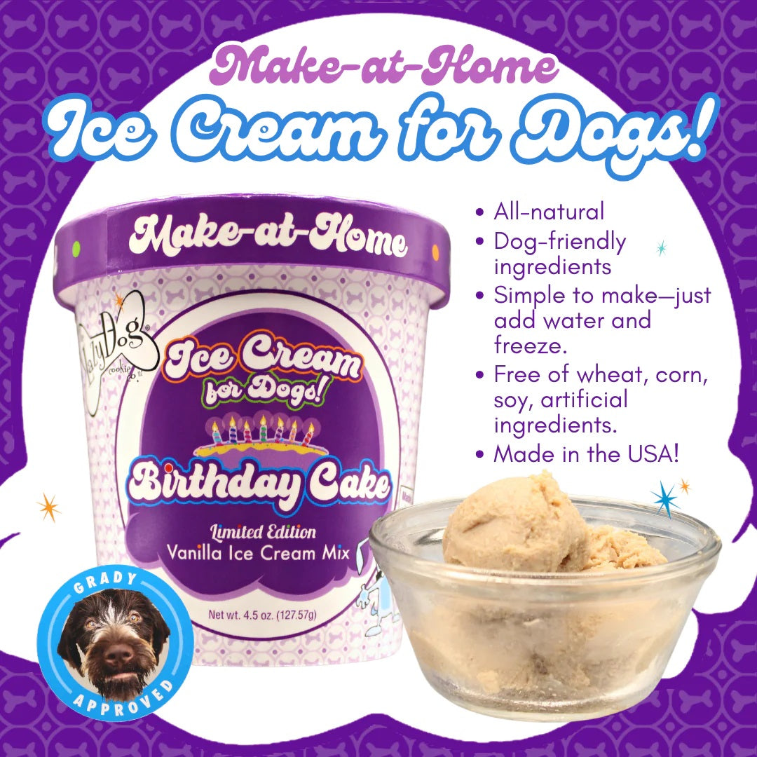 Lazy Dog Make at Home Birthday Ice Cream Mix w/Sprinkles Dog Treat 4.5oz
