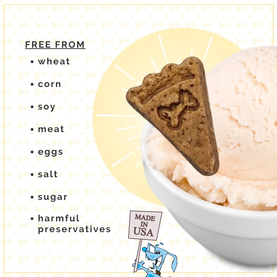Lazy Dog Pup-PIE & Ice Cream Slices Apple Cheddar w/ Maple & Vanilla Dog Treat 5oz