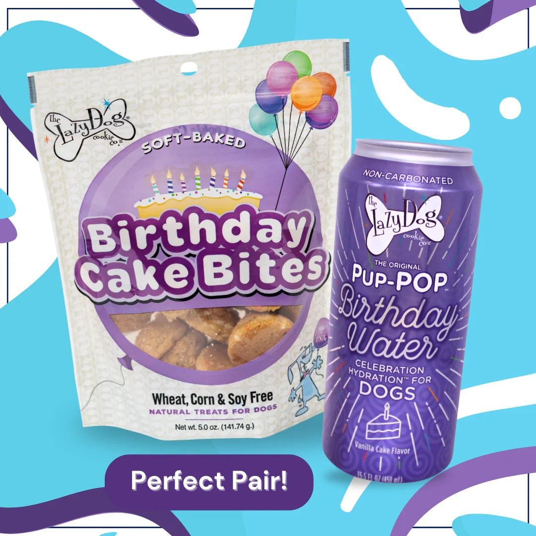 Lazy Dog Pup-POP® Birthday Water Vanilla Cake Flavor Case of 4