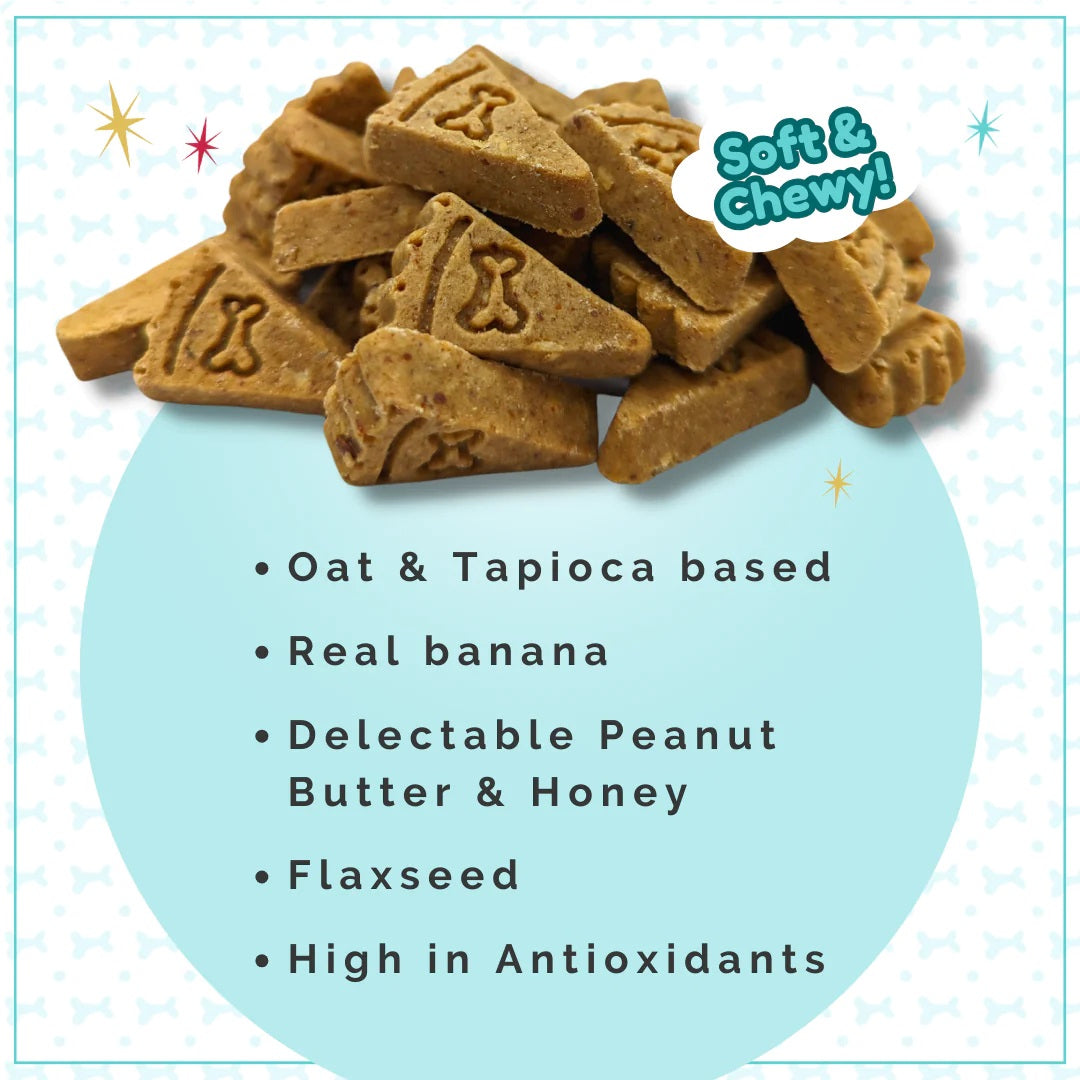 Lazy Dog Pup-PIE & Ice Cream Slices Banana Nut w/ Honey & Bacon Dog Treat 5oz