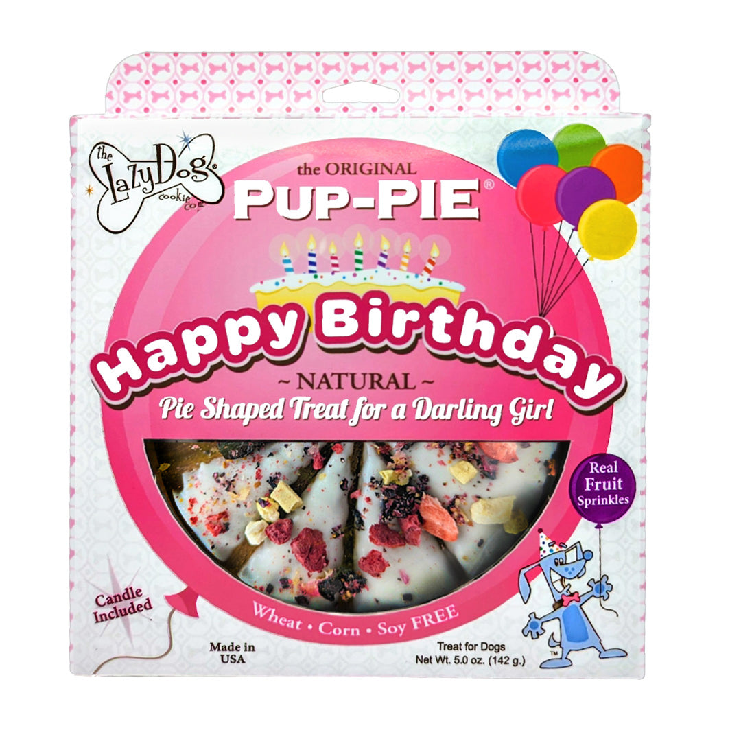 Lazy Dog Happy Birthday Pup-PIE for a Darling Girl Dog Treat - Case of 8     
Individual UPC 814272011547