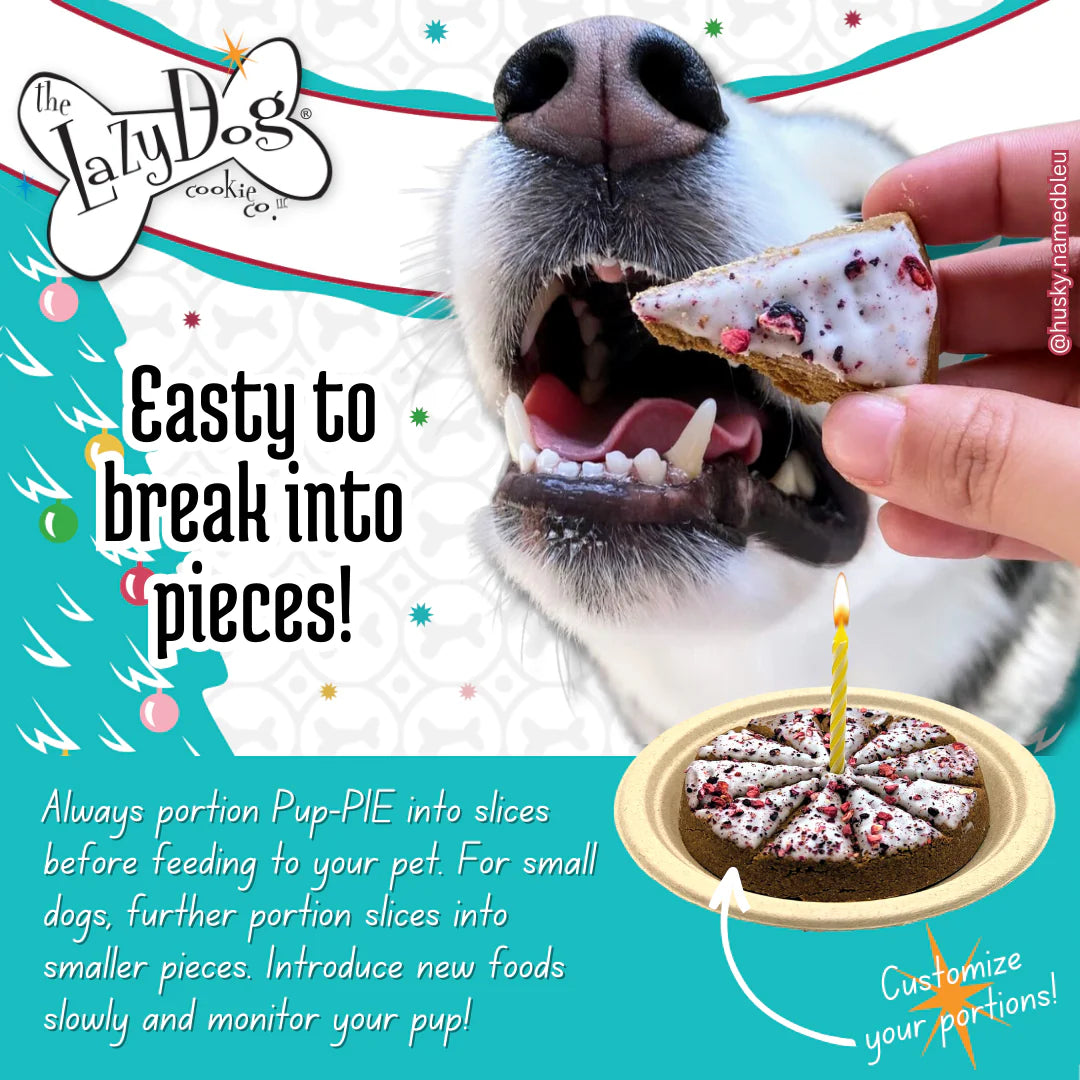 Lazy Dog Happy Howlidays Pup-PIE Dog Treat 5oz Case of 8