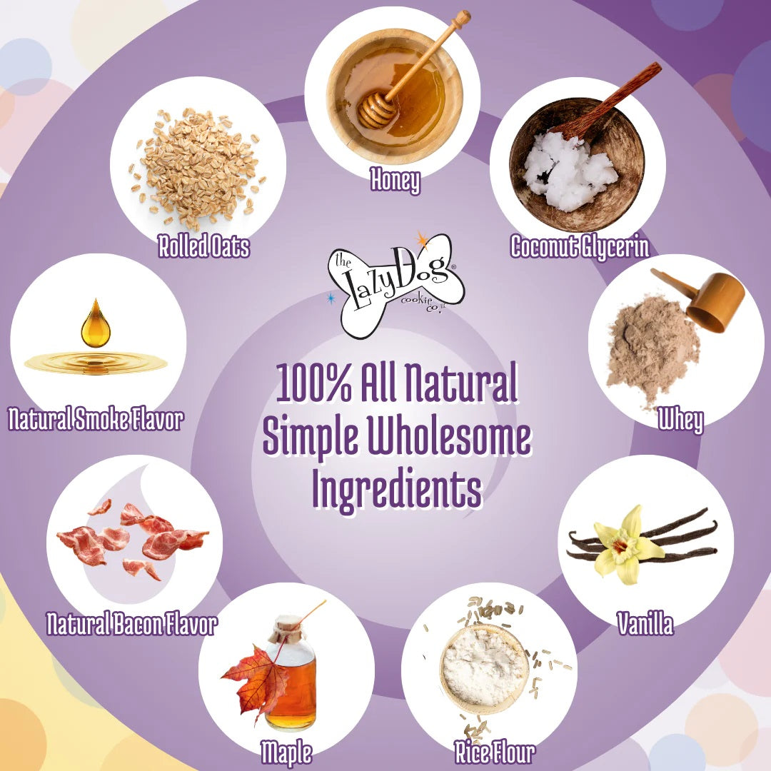 Lazy Dog Mutt Mallows Maple Bacon Kissies Dog Treat 5oz