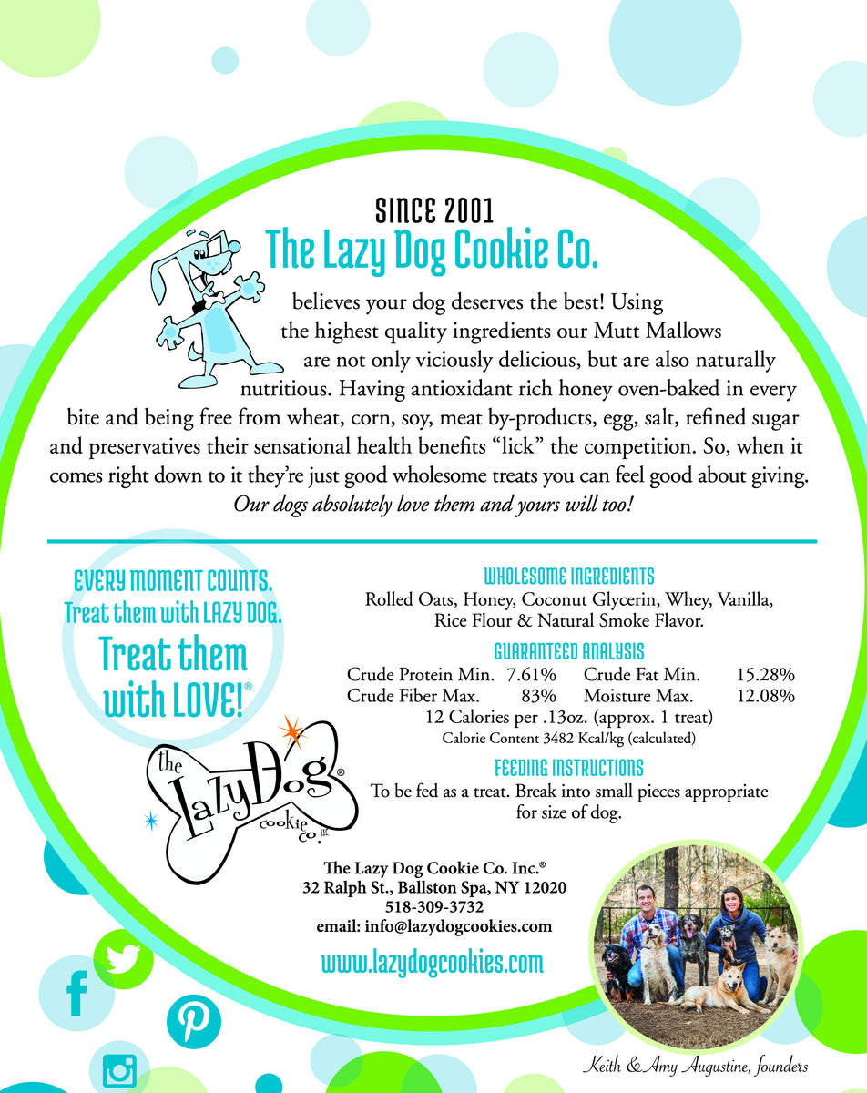 Lazy Dog Mutt Mallows Roasted Vanilla Dog Treat 5oz