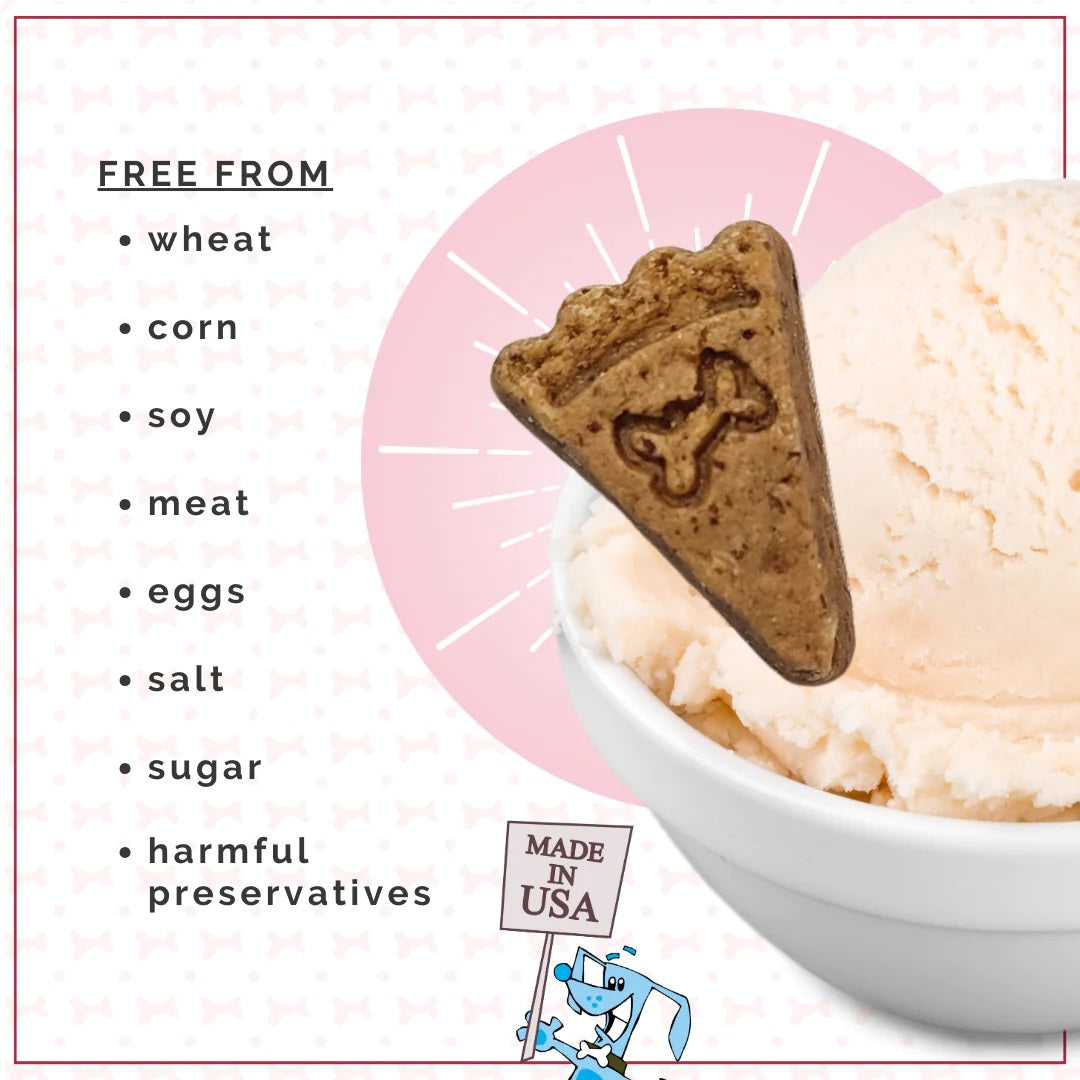 Lazy Dog Pup-PIE & Ice Cream Slices Triple Berry w/ Peanut Butter Dog Treat 5oz