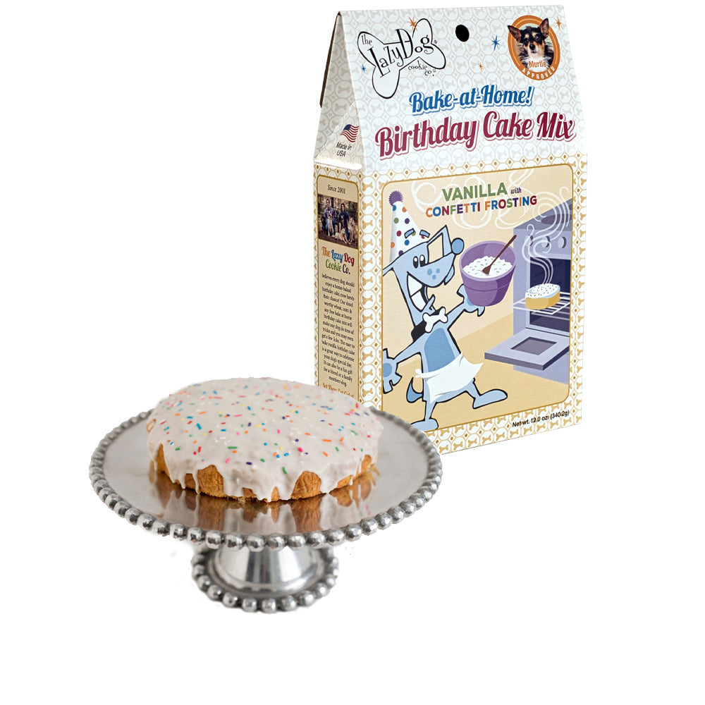Lazy Dog Vanilla Birthday Cake & Frosting Mix w/Sprinkles Dog Treat 12oz