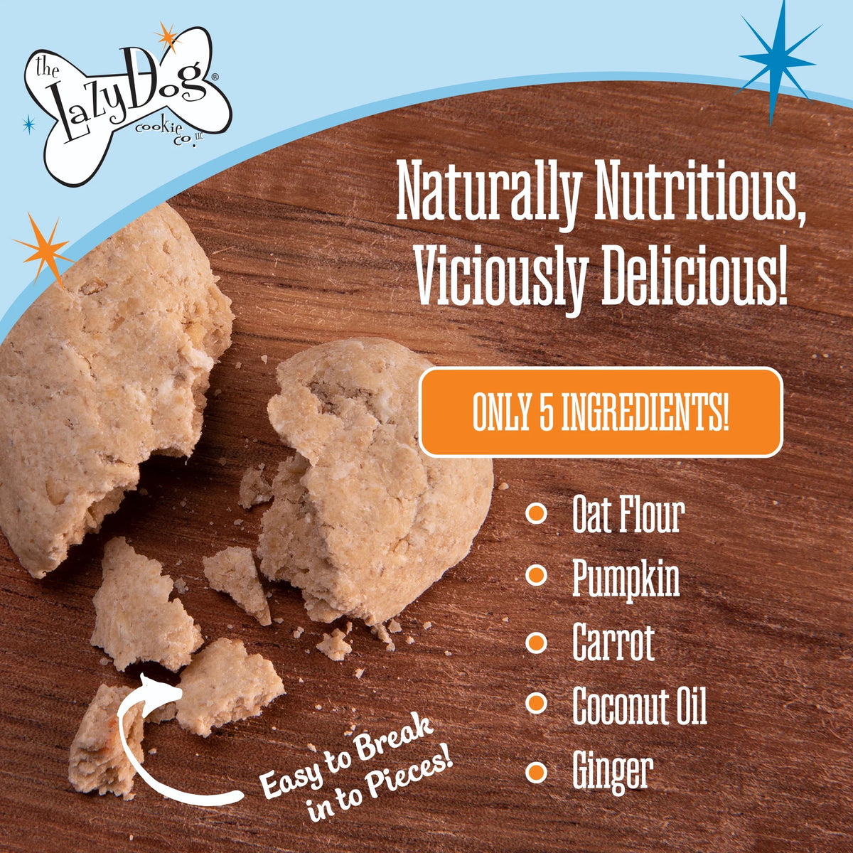 Lazy Dog Boxed Biscuits Ginger Glazed Pumpkin Carrot WCSF 14 oz