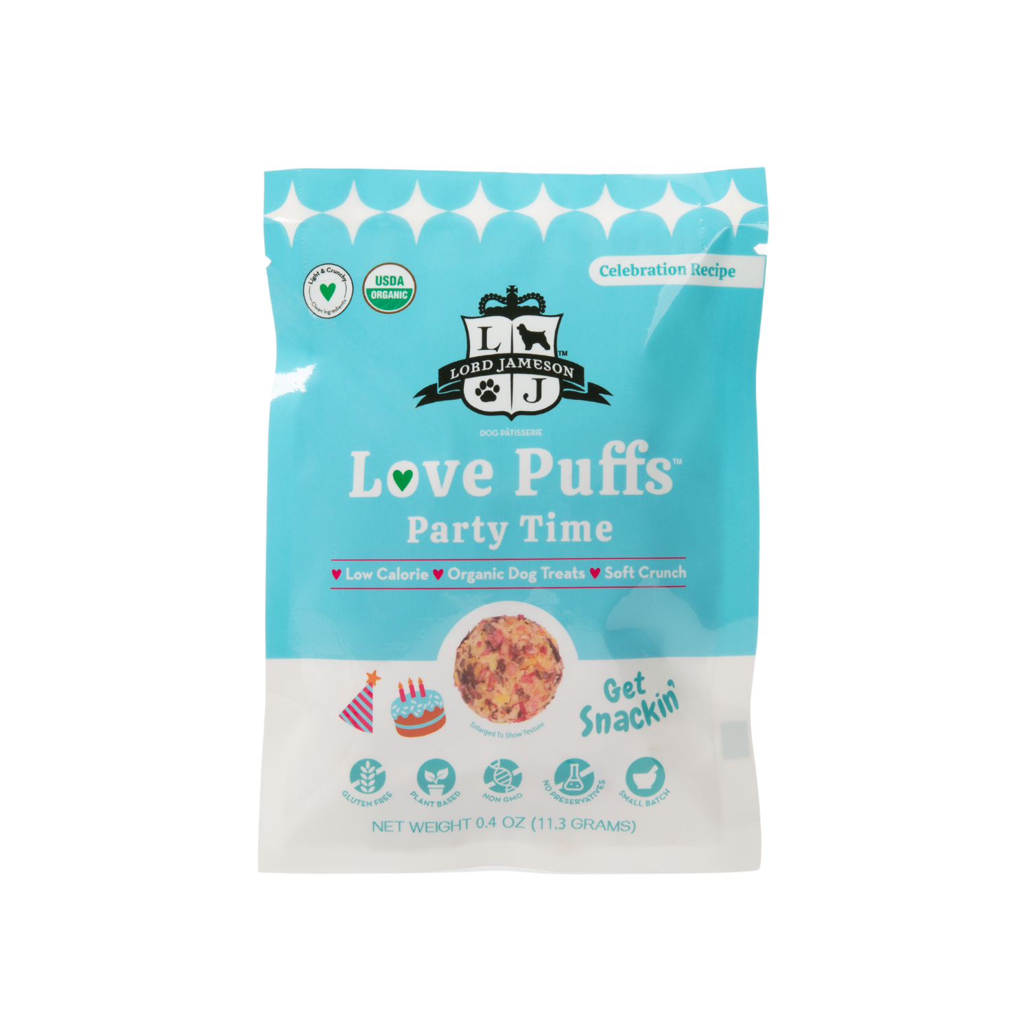 Lord Jameson Love Puffs Party Time Grab-n-Go 12 ct Snack Packs + Display