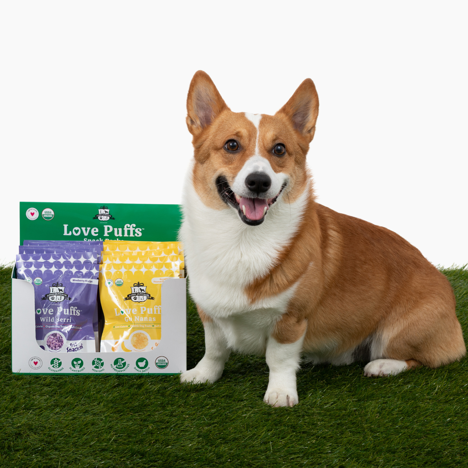 Lord Jameson Love Puff Assortment Grab-n-Go 12 ct Snack Packs + Display