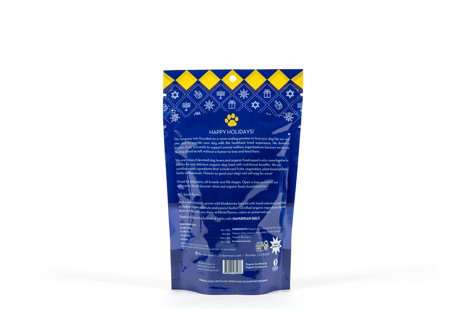 Lord Jameson Hanukkah Gelt Organic Soft & Chewy Dog Treats 6oz