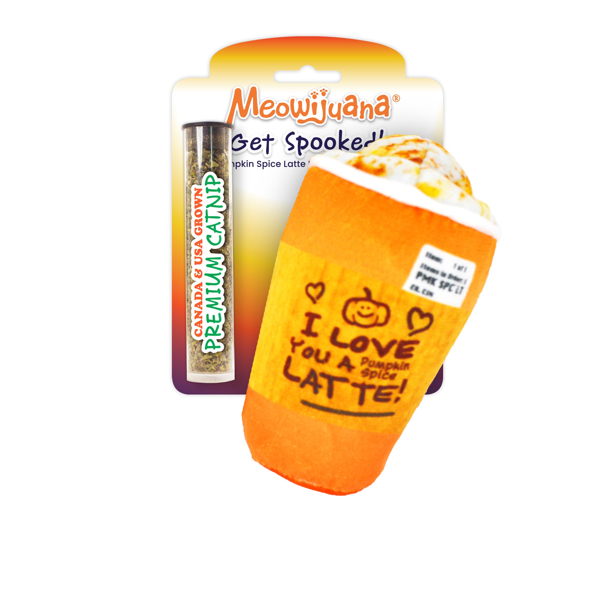 Meowijuana "Get Spooked" - Spiced Latte Fillable Catnip Toy