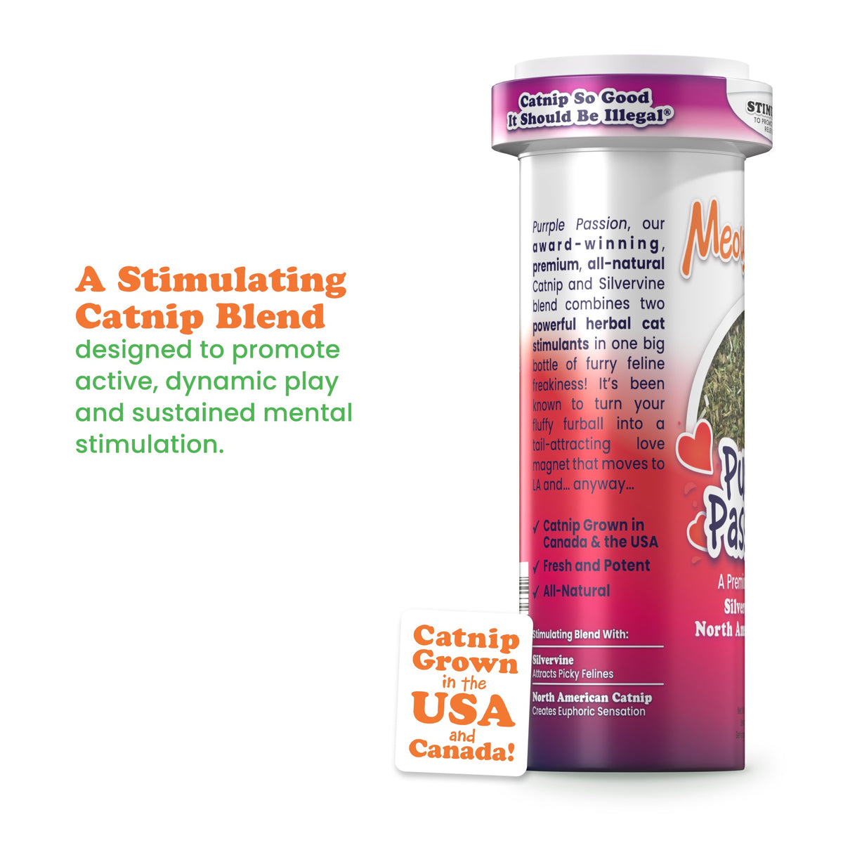 Meowijuana Purrple Passion - Catnip and Silvervine Blend