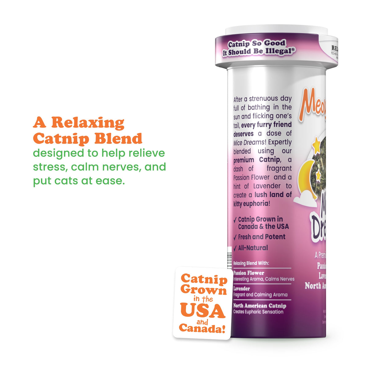 Meowijuana Mice Dreams - Catnip, Passion Flower, and Lavender Blend