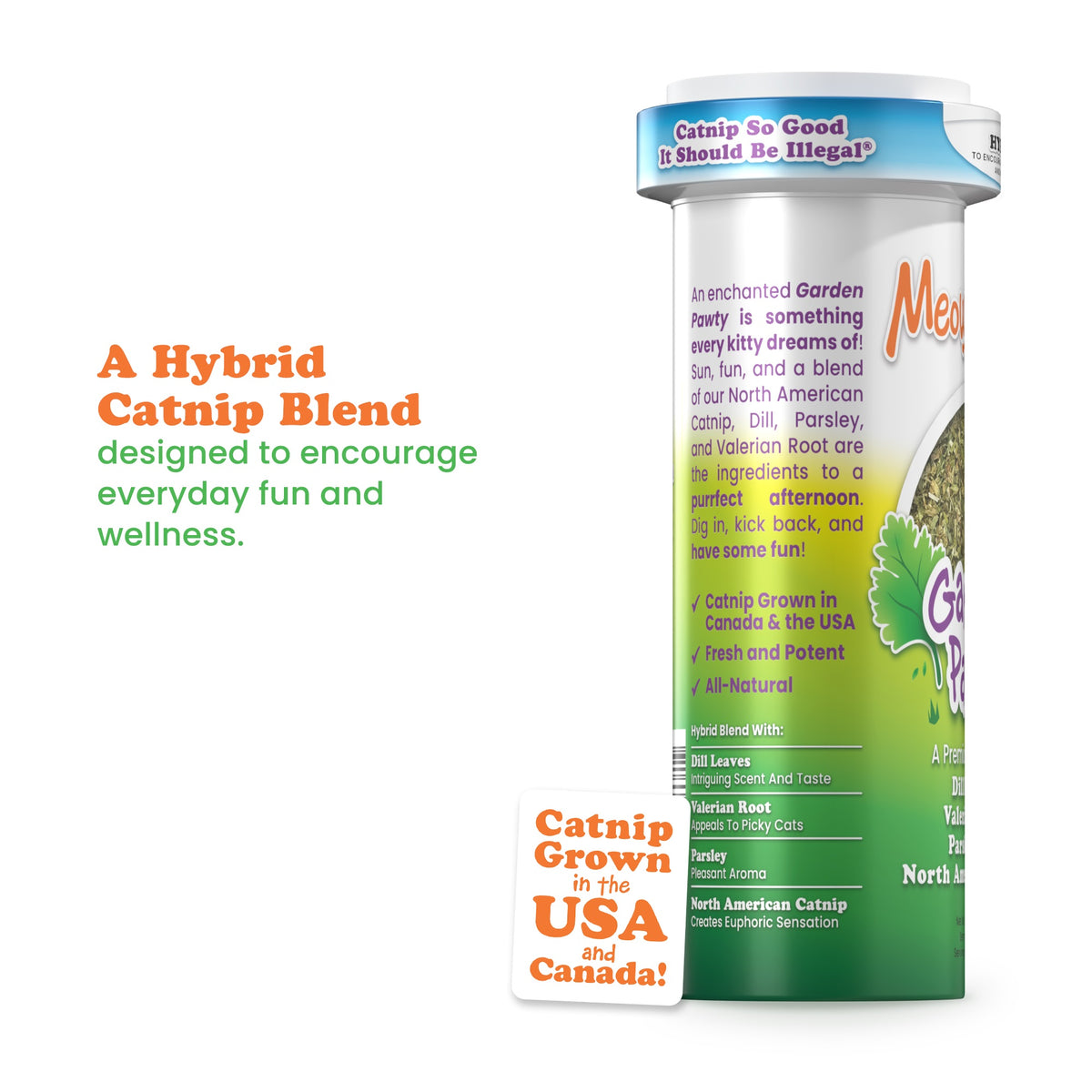 Meowijuana Garden Pawty - Catnip, Dill, Parsley & Valerian Root Blend