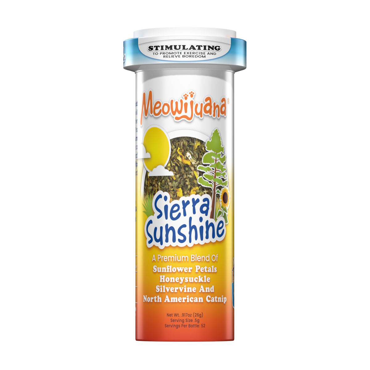 Meowijuana Sierra Sunshine - Catnip, Sunflower, Honeysuckle & Silvervine Blend