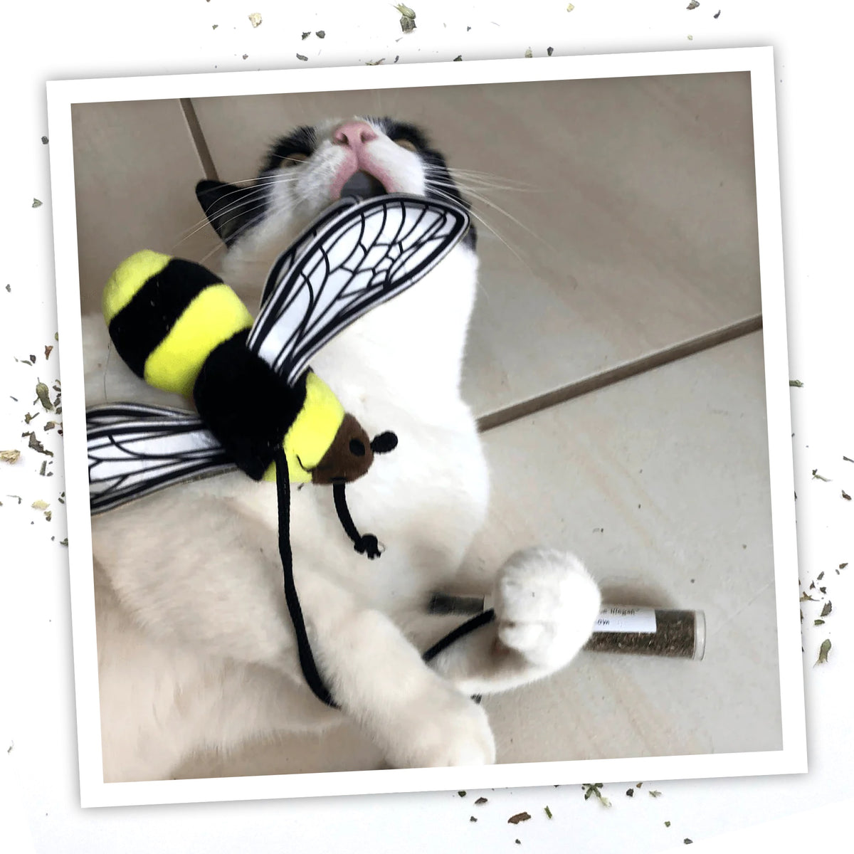 Meowijuana Get Buzzed Bee w/Wand Cat Toy