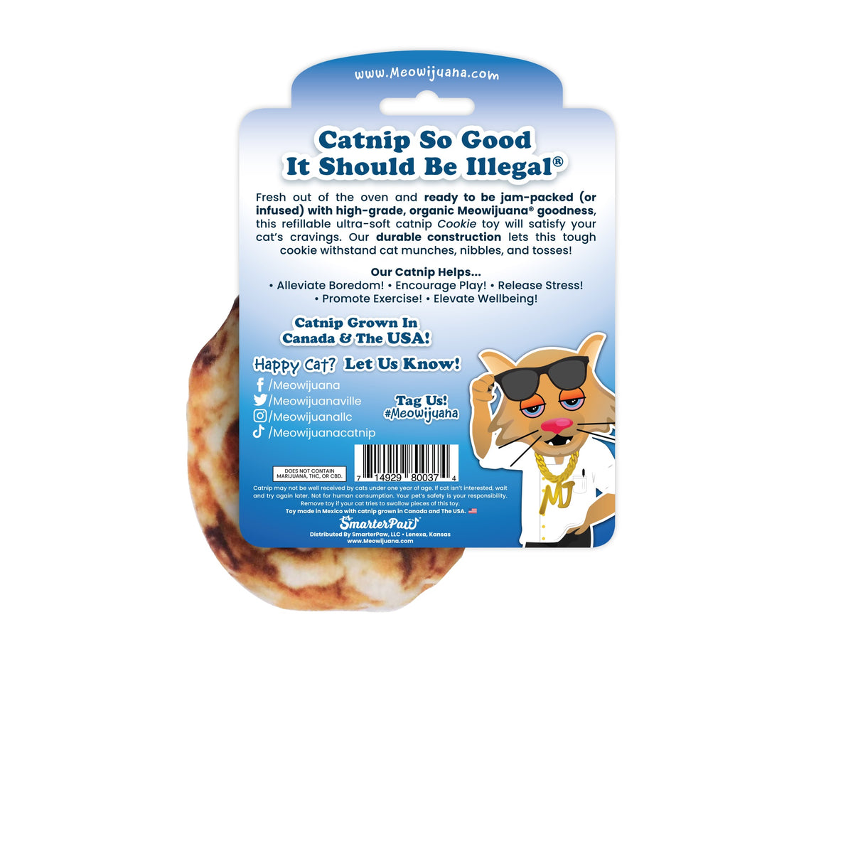 Meowijuana Get Baked Cookie Cat Toy