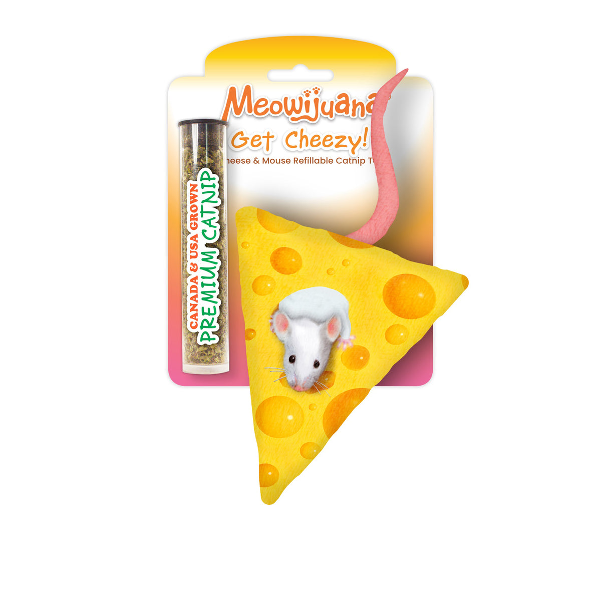 Meowijuana Get Cheezy Cheese & Mouse Cat Toy
