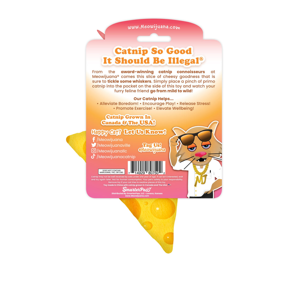 Meowijuana Get Cheezy Cheese & Mouse Cat Toy