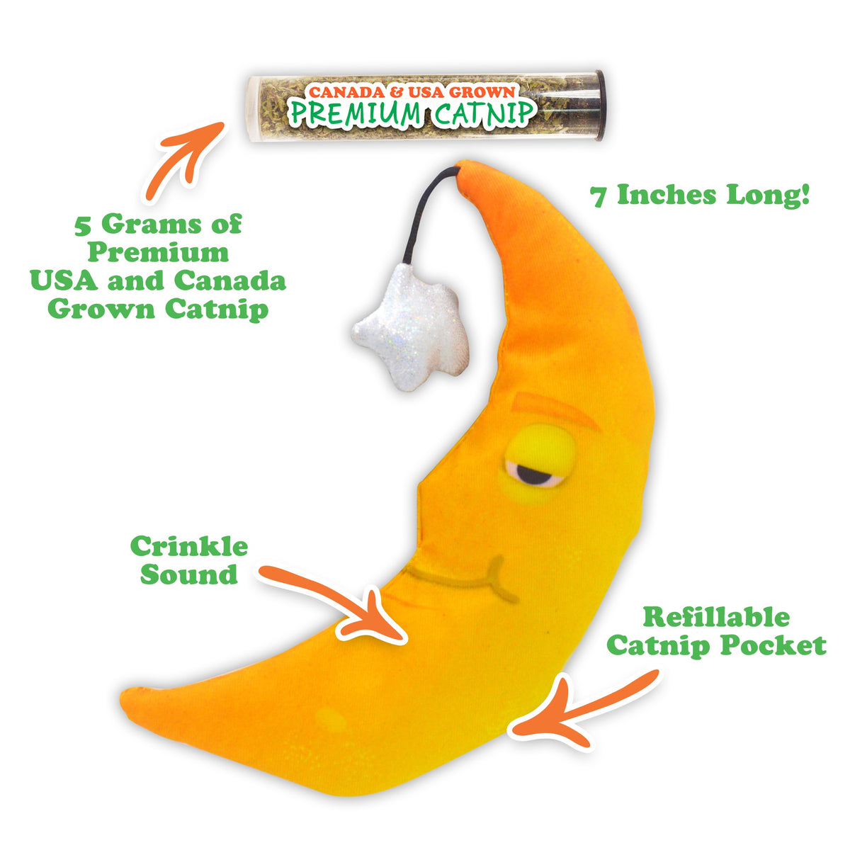 Meowijuana Get Hung Moon & Stars Cat Toy