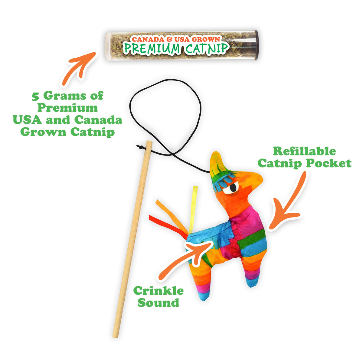 Meowijuana Get Smashed Pinata w/Wand Cat Toy