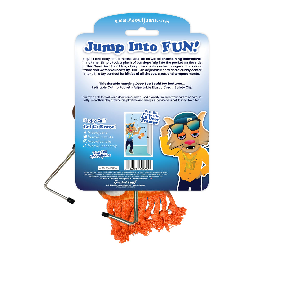 Meowijuana Jump 'n' Jamb Deep Sea Squid Cat Toy